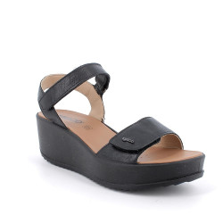 SANDALO CON ZEPPA IGI&CO CAPRA TAMPONATA NERO 7665600