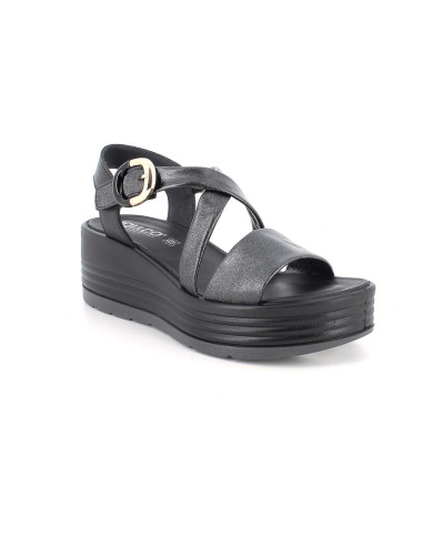 SANDALI CON ZEPPA IGI&CO DONNA  SI.DUBAI/NAPPA NERO 1164700