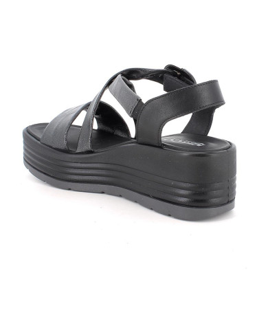 SANDALI CON ZEPPA IGI&CO DONNA  SI.DUBAI/NAPPA NERO 1164700