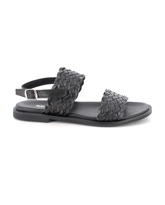SANDALI IGI&CO DONNA CAPRA INTRECC CON FIBBIA NERO 1184800