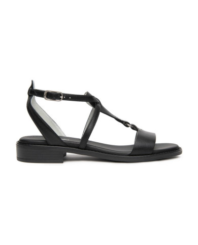 SANDALO CON TACCO NEROGIARDINI DONNA TAMIGI NERO TR BEVAGNA 592 NERO E615895D/100