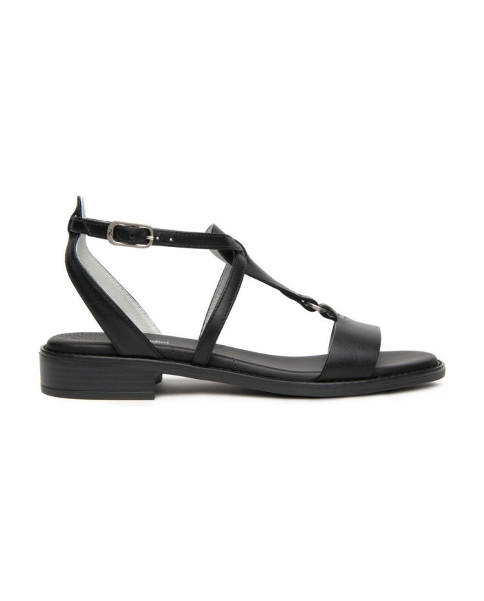 SANDALO CON TACCO NEROGIARDINI DONNA TAMIGI NERO TR BEVAGNA 592 NERO E615895D/100