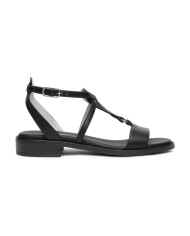 SANDALO CON TACCO NEROGIARDINI DONNA TAMIGI NERO TR BEVAGNA 592 NERO E615895D/100