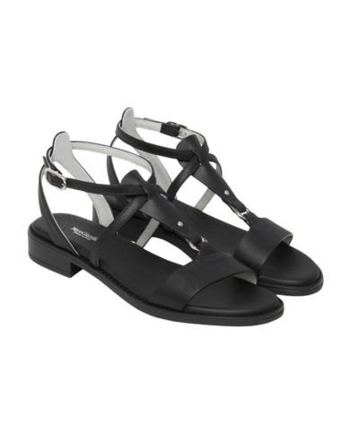 SANDALO CON TACCO NEROGIARDINI DONNA TAMIGI NERO TR BEVAGNA 592 NERO E615895D/100