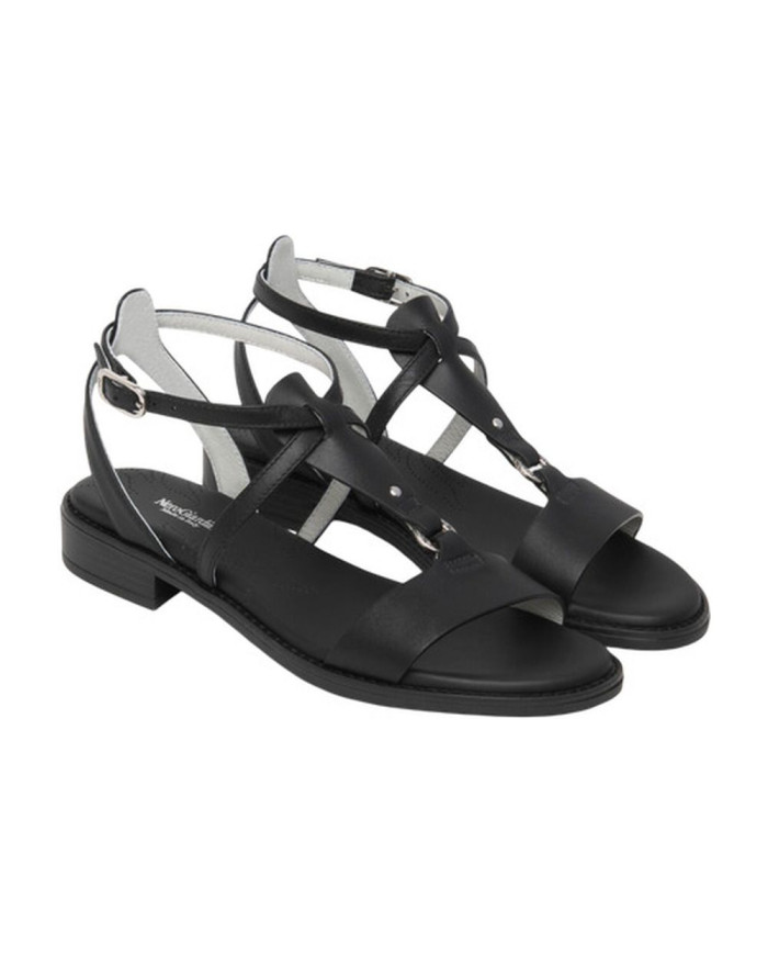 SANDALO CON TACCO NEROGIARDINI DONNA TAMIGI NERO TR BEVAGNA 592 NERO E615895D/100