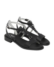 SANDALO CON TACCO NEROGIARDINI DONNA TAMIGI NERO TR BEVAGNA 592 NERO E615895D/100