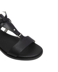 SANDALO CON TACCO NEROGIARDINI DONNA TAMIGI NERO TR BEVAGNA 592 NERO E615895D/100