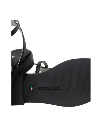 SANDALO CON TACCO NEROGIARDINI DONNA TAMIGI NERO TR BEVAGNA 592 NERO E615895D/100