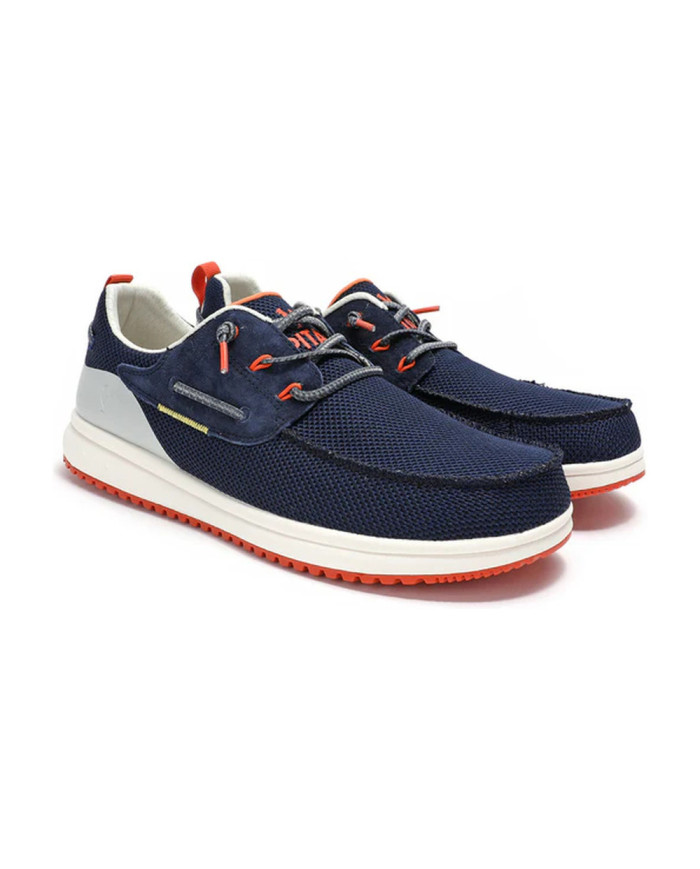 MOCASSINO PITAS UOMO SCARPA DA VELA BAY BLU MARINO S26M-WVE-BAY
