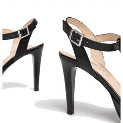 SANDALI CON TACCO NEROGIARDINI DONNA NAPPA PANDORA NERO TPU CASERTA DAMA NERO TACCO 10CM E307230DE/100