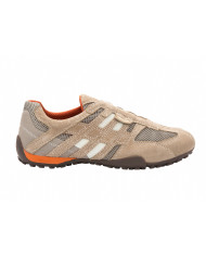 SNEAKERS GEOX UOMO U SNAKE L - SCAM.+MESH  BEIGE/DK ORANGE U4207L 02214 C0845