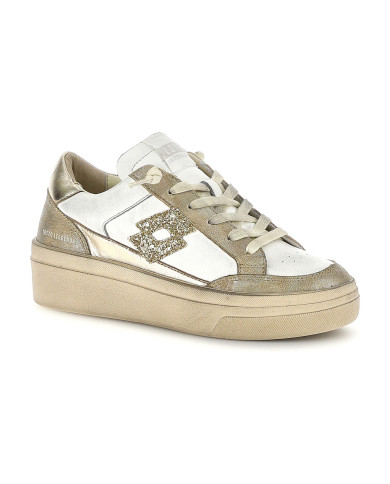 SNEAKERS LOTTO DONNA BACK LAMINATED W LEGGENDA WHITE/GOLDEN ALMOND/LIGHT PLATINO 223675 EG0