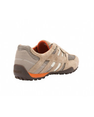 SNEAKERS GEOX UOMO U SNAKE L - SCAM.+MESH  BEIGE/DK ORANGE U4207L 02214 C0845