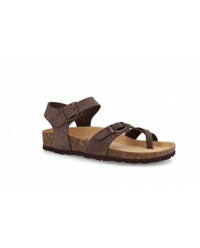 SANDALO INFRADITO BIONATURA DONNA 11 A 678 IMB V. NABUK T.MORO 11A678-IV-NBKTMO