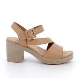 SANDALO CON TACCO IGI&CO DONNA NAPPA SOFT BISCOTTO TACCO 6,8CM 7674211