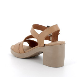 SANDALO CON TACCO IGI&CO DONNA NAPPA SOFT BISCOTTO TACCO 6,8CM 7674211