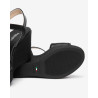 SANDALO CON ZEPPA NEROGIARDINI DONNA NAPPA PANDORA NERO PU.MONOD.GELA E615980D/100