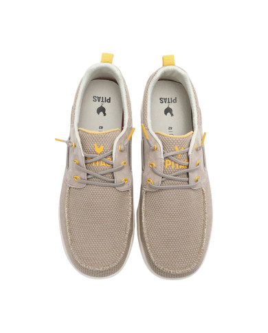 MOCASSINI PITAS UOMO SCARPA DA VELA BAY BEIGE S26M-WVE-BAY