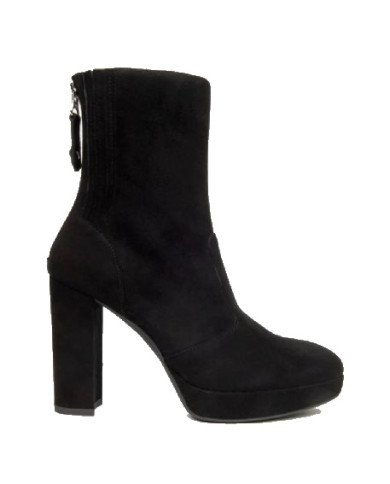 TRONCHETTI DONNA IN CAMOSCIO NERO TACCO 10 CM NEROGIARDINI I117260DE/100