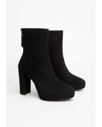 TRONCHETTI DONNA IN CAMOSCIO NERO TACCO 10 CM NEROGIARDINI I117260DE/100