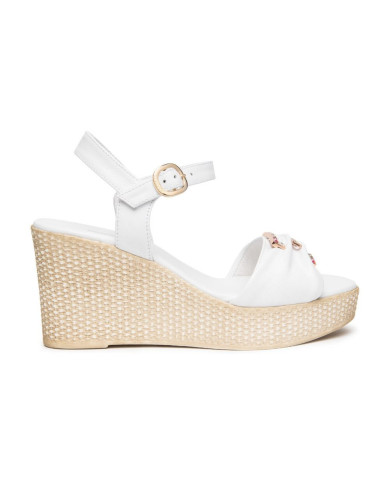 SANDALI CON TACCO NEROGIARDINI DONNA CILE BIANCO PU.MONOD.GELA E615980D8707
