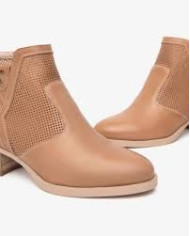 TRONCHETTI NEROGIARDINI DONNA ELBA CUOIO ELBA CUOIO TR BRESCIA 894 NATURALE TACCO 5 CM E512660D/400