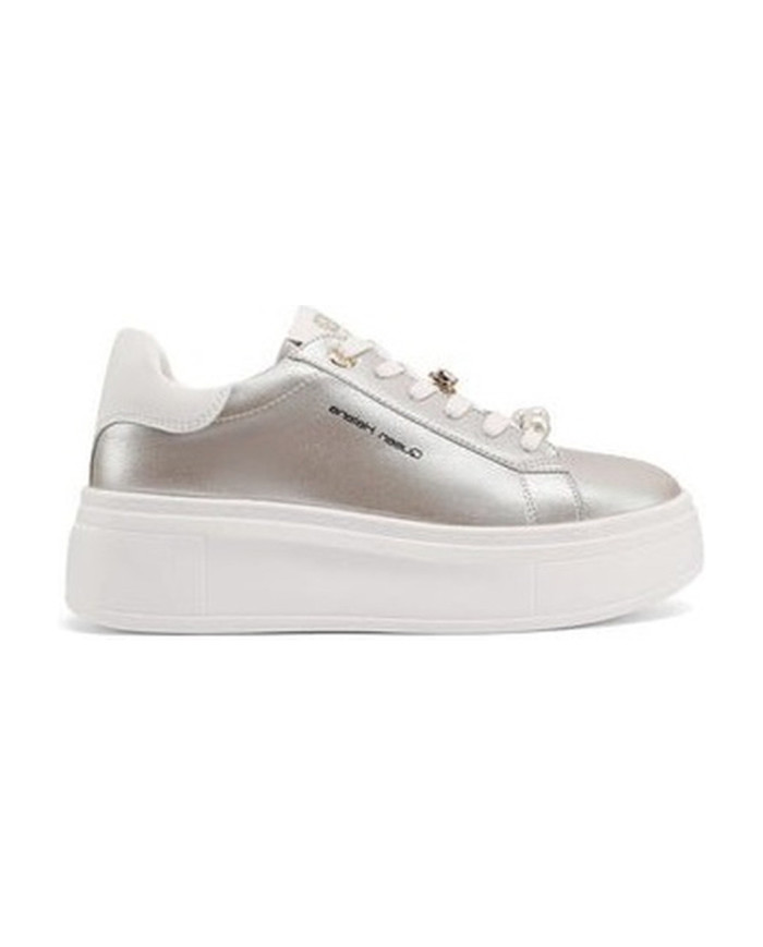 SNEAKERS QUEEN HELENA PLATFORM MINIMAL CON DETTAGLI GIOIELLO X34-13 GOLD