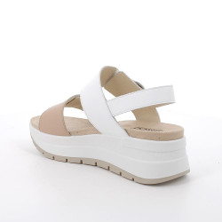 SANDALO CON ZEPPA IGI&CO DONNA VIT.PERG/NAPPA  CASTORO/BIANCO 7677600