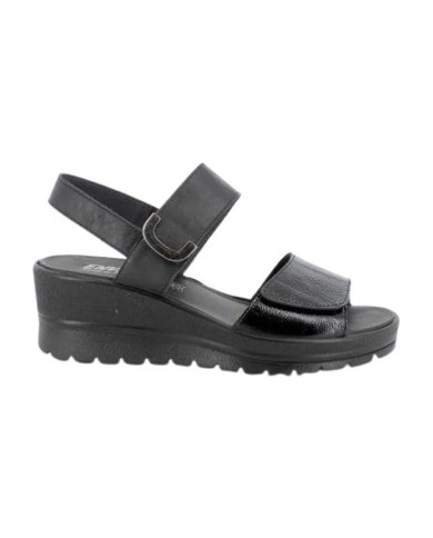 SANDALO CON ZEPPA ENVAL SOFT DONNA NAPLAK/NAPPA NERO 1283600