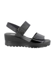 SANDALO CON ZEPPA ENVAL SOFT DONNA NAPLAK/NAPPA NERO 1283600