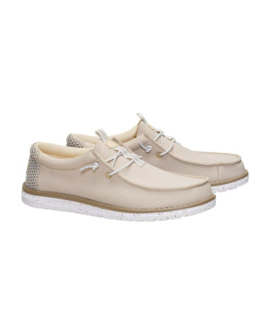 Mocassino Hey Dude Uomo Wally Mesh Malt Beige