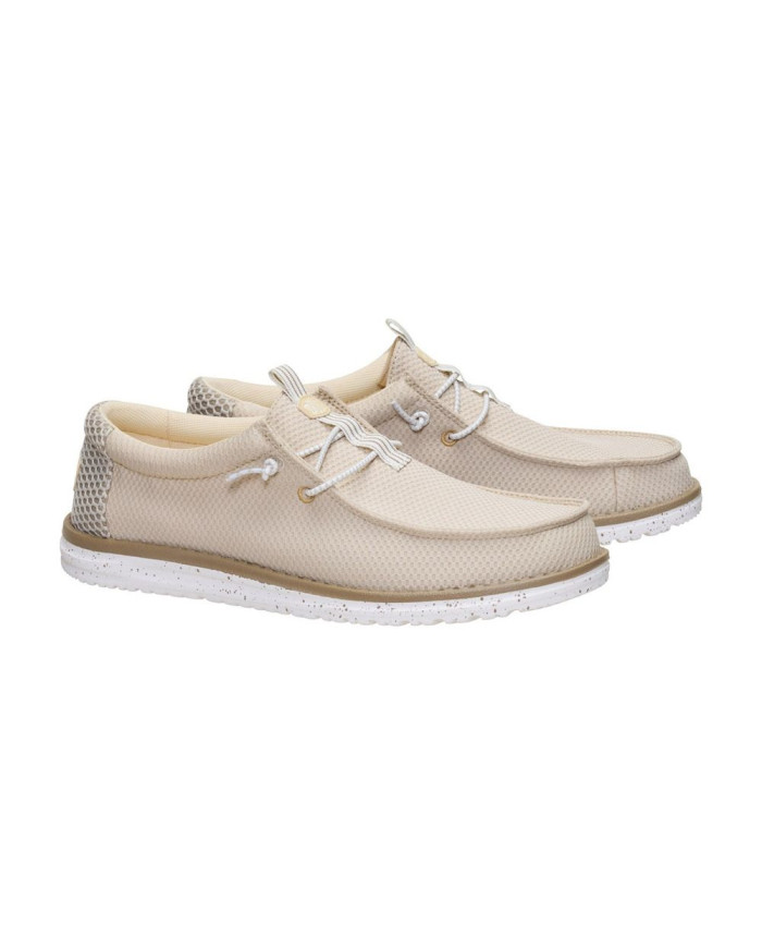 Mocassino Hey Dude Uomo Wally Mesh Malt Beige
