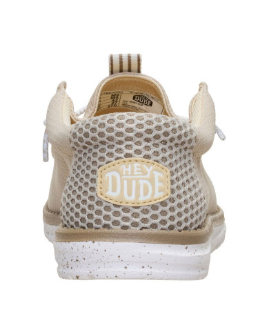Mocassino Hey Dude Uomo Wally Mesh Malt Beige