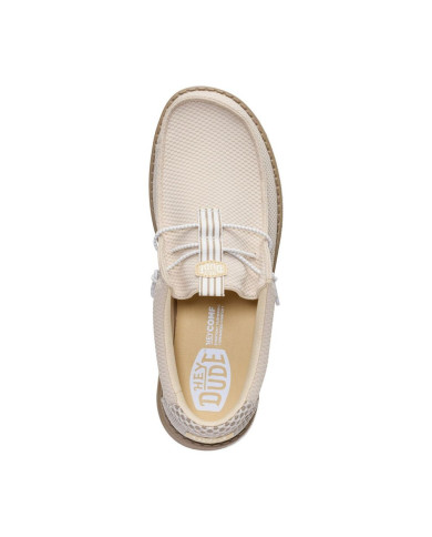 Mocassino Hey Dude Uomo Wally Mesh Malt Beige