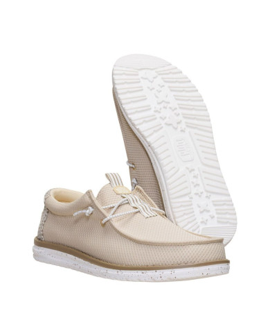 Mocassino Hey Dude Uomo Wally Mesh Malt Beige