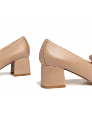 MOCASSINO NEROGIARDINI DONNA BEIGE CON TACCO I205651DE/412