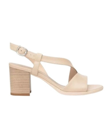 SANDALO CON TACCO NEROGIARDINI DONNA TAMIGI LINO TR AULLA NATURALE TACCO 7CM E510440D/453