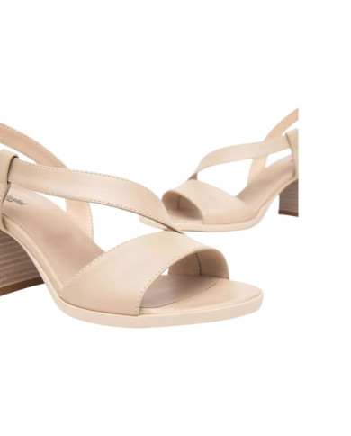 SANDALO CON TACCO NEROGIARDINI DONNA TAMIGI LINO TR AULLA NATURALE TACCO 7CM E510440D/453