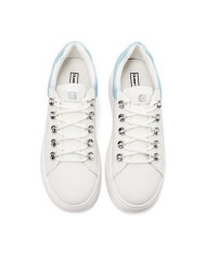 SNEAKERS QUEEN HELENA PLATFORM CON LACCI GIOIELLO X34-11 WHITE/BLU