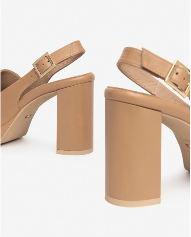 MOCASSINI CON TACCO NEROGIARDINI DONNA IN PELLE LINO TACCO 9CM E409461D/423