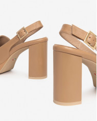 MOCASSINI CON TACCO NEROGIARDINI DONNA IN PELLE LINO TACCO 9CM E409461D/423