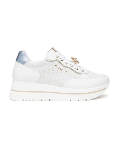 SNEAKERS NEROGIARDINI DONNA SKIPPER BIANCO SKIPPER BIANCO NAPPA LUX CELESTE 21 T.BRILL E615202D/707