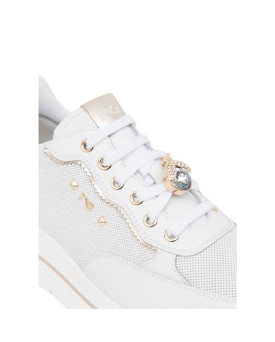 SNEAKERS NEROGIARDINI DONNA SKIPPER BIANCO SKIPPER BIANCO NAPPA LUX CELESTE 21 T.BRILL E615202D/707