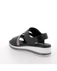 SANDALO CON ZEPPA IGI&CO DONNA NAPPA SOFT  NERO 7687611