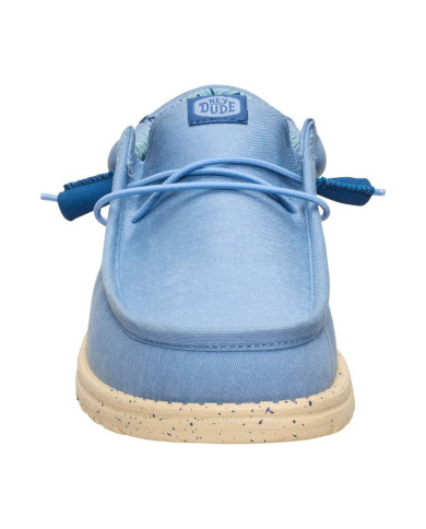 Mocassino Hey Dude Uomo Wally Canvas Tan Azzurro