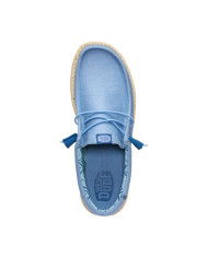 Mocassino Hey Dude Uomo Wally Canvas Tan Azzurro