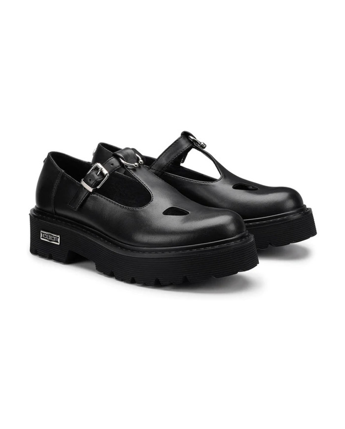MOCASSINO CULT DONNA SLASH 4216 LOW W LEATHER BLACK W/ PIERCING CLW421600