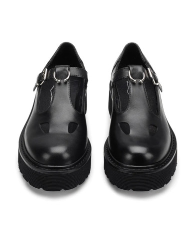 MOCASSINO CULT DONNA SLASH 4216 LOW W LEATHER BLACK W/ PIERCING CLW421600