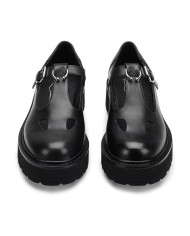 MOCASSINO CULT DONNA SLASH 4216 LOW W LEATHER BLACK W/ PIERCING CLW421600