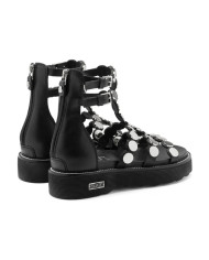 SANDALO CULT DONNA ZIGGY 4771 SANDAL W LEATHER BLACK/STUDS CLW477100